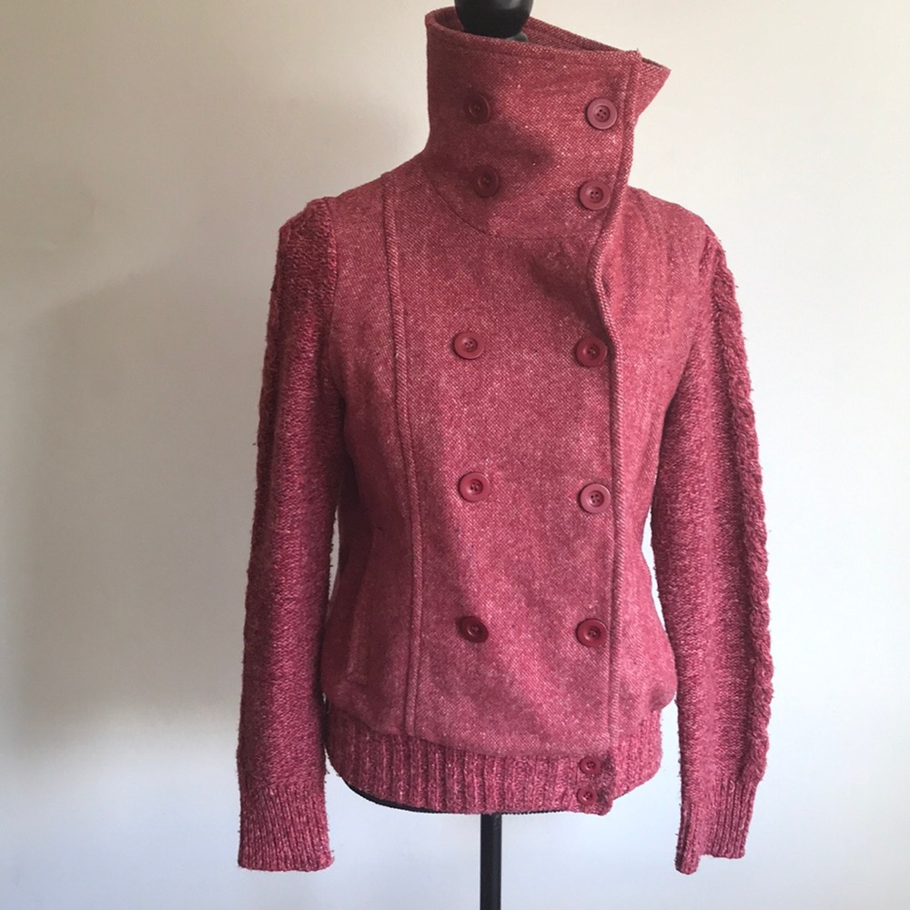 Lux wool blend sweater jacket